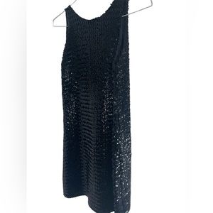 Custom black sequin dress- Size 10/12- EUC